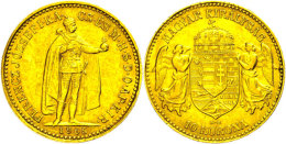 10 Kronen, Gold, 1905, Franz Joseph I., FB 94, Vz  Vz10 Coronas, Gold, 1905, Francis Joseph I., FB 94, Extremly... - Hungría