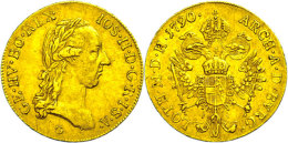 Dukat, 1790, Joseph II., G, Fb. 204, Ss  SsDucat, 1790, Joseph II., G, Fb. 204, Very Fine  Ss - Ungheria