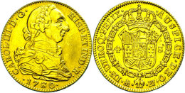 4 Escudos, Gold, 1780, Carlos III., Madrid, Fb. 284, Hsp., Ss.  Ss4 Escudos, Gold, 1780, Carlos III., Madrid,... - Sonstige & Ohne Zuordnung