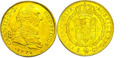 8 Escudos, 1772, Carlos III., S-CF Sevilla, Fb. 283, Vz.  Vz8 Escudos, 1772, Carlos III., S-CF Seville, Fb.... - Autres & Non Classés