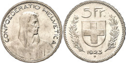 5 Franken, 1923, HMZ 2-1199c, Vz.  Vz5 Franc, 1923, HMZ 2-1199c, Extremley Fine  Vz - Autres & Non Classés