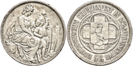 5 Franken, 1865, Schaffhausen, HMZ 2-1343f, Rf., Ss.  Ss5 Franc, 1865, Schaffhausen, HMZ 2-1343f, Edge Nick,... - Autres & Non Classés