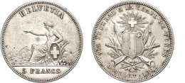 5 Franken, 1863, La Chaux De Fonds, HMZ 2-1343e, Berieben, Kl. Rf., Ss.  Ss5 Franc, 1863, La Chaux De Fonds,... - Autres & Non Classés