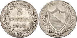 Zürich, 8 Batzen, 1810, HMZ 2-1175a, F.vz.  Zurich, 8 Chunk, 1810, HMZ 2-1175a, F. Extremley Fine - Otros & Sin Clasificación