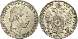 Taler, 1861, Franz Joseph I., A, Kl. Rf., Ss.  SsThaler, 1861, Francis Joseph I., A, Small Edge Nick, Very... - Austria