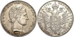 Taler, 1839, Ferdinand I., Wien, Kl. Rf., Vz.  VzThaler, 1839, Ferdinand I., Vienna, Small Edge Nick, Extremley... - Oesterreich