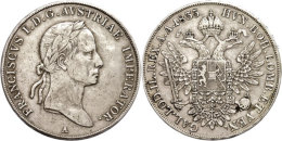 Taler, 1835, Franz I., Wien, Dav. 11, Wz. Rf., Ss.  SsThaler, 1835, Francis I., Vienna, Dav. 11, Watermark.... - Oesterreich