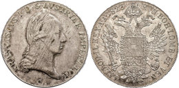 Taler, 1823, Franz I., Prag, J. 190, Vz.  VzThaler, 1823, Francis I., Prague, J. 190, Extremley Fine  Vz - Autriche