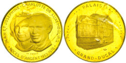 Goldmedaille (40 Francs), 1978, Jean Und Josephine-Charlotte, Probst 012(13), Auflage 3000 Stück, Ca. 11,61g... - Luxemburgo