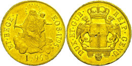Genua, 96 Lire, Gold, 1795, Madonna Mit Kind, Fb 444, KM 251.2, Kratzer, Ss  SsGenoa, 96 Liras, Gold, 1795,... - Autres & Non Classés