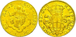 Genua, 96 Lire, Gold, 1793, Madonna Mit Kind, Fb 444, KM 251.1, Ss  SsGenoa, 96 Liras, Gold, 1793, Madonna With... - Sonstige & Ohne Zuordnung