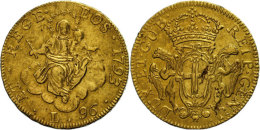 Genua, 96 Lire, Gold, 1793, Madonna Mit Kind, Fb 444, KM 251.1, Kratzer, Ss  SsGenoa, 96 Liras, Gold, 1793,... - Autres & Non Classés