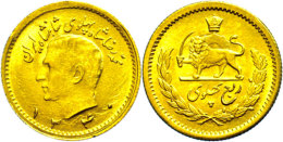 1/4 Pahlavi, Gold, 1961 (SH 1340), Mohammed Reza Pahlavi, Fb. 104, Vz-st.  Vz-st1 / 4 Pahlavi, Gold, 1961 (SH... - Iran