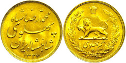 Pahlavi, Gold, 1943 (SH 1322), Mohammed Reza Pahlavi, Fb. 98, Vz-st.  Vz-stPahlavi, Gold, 1943 (SH 1322),... - Irán