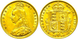 1/2 Sovereign, 1892, Victoria, Fb. 393, Ss.  Ss1 / 2 Sovereign, 1892, Victoria, Fb. 393, Very Fine.  Ss - Autres & Non Classés