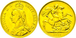 2 Pounds, Gold, 1887, Victoria, Fb. 391, Seaby 3865, Kl. Randfehler, Vz.  Vz2 Pounds, Gold, 1887, Victoria, Fb.... - Otros & Sin Clasificación