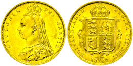 1/2 Sovereign, 1887, Victoria, Fb. 393, Kratzer Auf Avers, Vz.  Vz1 / 2 Sovereign, 1887, Victoria, Fb. 393,... - Otros & Sin Clasificación