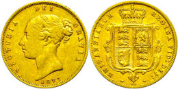 1/2 Sovereign, 1877, Victoria, Fb. 389f, Ss.  Ss1 / 2 Sovereign, 1877, Victoria, Fb. 389f, Very Fine.  Ss - Otros & Sin Clasificación