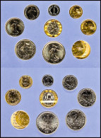1 Centime Bis 10 Francs, 1991, KMS, In Ausgabefolder (ezwas Bestoßen, Eine Münze Verrutscht), St. ... - Autres & Non Classés