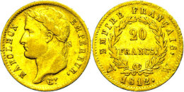 20 Francs, Gold, 1811, Napoleon, Lille, Fb. 512, Kl. Rf., Ss.  Ss20 Franc, Gold, 1811, Napoleon, Lille, Fb.... - Autres & Non Classés