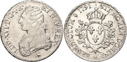 Ecu Aux Rameaux D'olivier, 1791, Louis XVI., Paris, Gadoury 356, Justiert, Ss-vz.  Ss-vzEuropean Currency Unit... - Autres & Non Classés