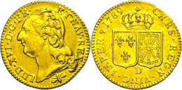 Louis D'or, 1789, Louis XVI., Lyon, Fb. 475, Ss.  SsLouis D'or, 1789, Louis XVI., Lyon, Fb. 475, Very Fine.  Ss - Other & Unclassified