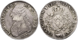 Ecu Aux Lauriers Du Bearn, 1785, Louis XV., Pau, Gadoury 356a, Schöne Patina, Ss+.  European Currency Unit... - Autres & Non Classés