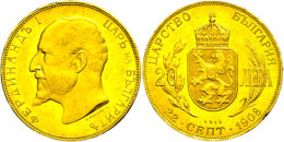 20 Leva, 1912, 900er Gold, 6,45g/5,8g Fein, Av.: Kopf  Von Ferdinand I. N. Links. Rev.: Staatswappen, Julianische... - Bulgaria