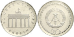 20 Mark, 1990 A, Öffnung Des Brandenburger Tors, In Kapsel, PP, Katalog: J. 1635S PP20 Mark, 1990 A,... - Sonstige & Ohne Zuordnung