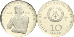 10 Mark, 1988 A, Zum 500. Geburtstag Ulrichs Von Hutten, In Kapsel, PP, Katalog: J. 1622 PP10 Mark, 1988 A, To... - Sonstige & Ohne Zuordnung