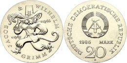 20 Mark, 1986 A, Zum 200. Geburtstag Der Gebrüder Grimm, St, Katalog: J. 1607 St20 Mark, 1986 A, To The... - Sonstige & Ohne Zuordnung