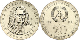 20 Mark, 1984 A, Zum 225. Todestag Von Georg Friedrich Händel, St, Katalog: J. 1595 St20 Mark, 1984 A, To... - Autres & Non Classés