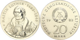 20 Mark, 1983, Zum 500. Geburtstag Von Martin Luther, St, Katalog: J. 1591 St20 Mark, 1983, To The 500.... - Other & Unclassified
