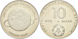 10 Mark, 1978 A, Gemeinsamer Weltraumflug UDSSR-DDR, In Hartkapsel, Verplombt, PP, Katalog: J. 1568 PP10 Mark,... - Other & Unclassified