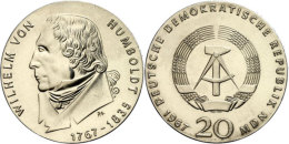 20 Mark, 1967, Fehlprägung, Zum 200. Geburtstag Von Wilhelm Von Humboldt, Randschrift, 20 Mark (dreimal), St,... - Sonstige & Ohne Zuordnung