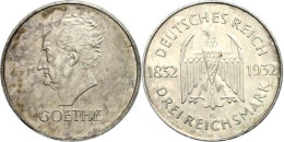 3 Reichsmark, 1932, Johann Wolfgang Von Goethe, Ss-vz., Katalog: J. 350 Ss-vz3 Reichmark, 1932, Johann Wolfgang... - Otros & Sin Clasificación