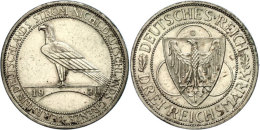 3 Reichsmark, 1930, Rheinlandräumung, Mzz G, Vz., Katalog: J. 345 Vz3 Reichmark, 1930, Rhineland Eviction,... - Otros & Sin Clasificación