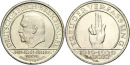 5 Reichsmark, 1929, Schwurhand, Mzz A, Vz., Katalog: J. 341 Vz5 Reichmark, 1929, Oath Hand, Mzz A, Extremley... - Autres & Non Classés