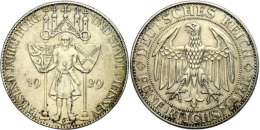 5 Reichsmark, 1929, 1000 Jahre Meißen, Ss-vz., Katalog: J. 339 Ss-vz5 Reichmark, 1929, 1000 Years... - Sonstige & Ohne Zuordnung