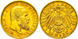 10 Mark, 1905, Wilhelm II., Ss-vz., Katalog: J. 295 Ss-vz10 Mark, 1905, Wilhelm II., Very Fine To Extremly... - Autres & Non Classés
