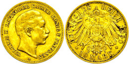 10 Mark, 1890, Wilhelm II., Ss., Katalog: J. 251 10 Mark, 1890, Wilhelm II., Very Fine., Catalogue: J. 251 - Other & Unclassified