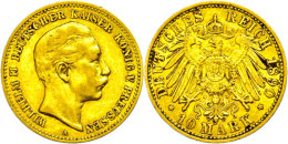 10 Mark, 1890, Wilhelm II., Ss., Katalog: J. 251 10 Mark, 1890, Wilhelm II., Very Fine., Catalogue: J. 251 - Otros & Sin Clasificación