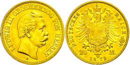 20 Mark, 1872, Ludwig III., Kl. Rf., Ss., Katalog: J. 214 Ss20 Mark, 1872, Ludwig III., Small Edge Nick, Very... - Otros & Sin Clasificación