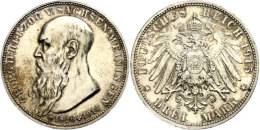 3 Mark, 1915, Georg II. Auf Seinen Tod, Berieben, Ss-vz., Katalog: J. 155 Ss-vz3 Mark, 1915, Georg II. On His... - Sonstige & Ohne Zuordnung