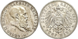 5 Mark, 1901, Georg II., Ss-vz., Katalog: J. 150 Ss-vz5 Mark, 1901, Georg II., Very Fine To Extremly Fine.,... - Altri & Non Classificati