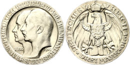 3 Mark, 1910, Universität Berlin, Randfehler, Vz-st., Katalog: J. 107 Vz-st3 Mark, 1910, University... - Sonstige & Ohne Zuordnung