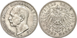 5 Mark, 1900, Friedrich August, Kl. Rf., Ss., Katalog: J. 95 Ss5 Mark, 1900, Frederic August, Small Edge Nick,... - Otros & Sin Clasificación