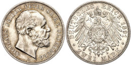 2 Mark, 1891, Nicolaus Friedrich Peter, Ss-vz., Katalog: J. 93 Ss-vz2 Mark, 1891, Nicolaus Frederic Peter, Very... - Otros & Sin Clasificación