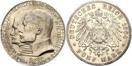 5 Mark, 1904, Ernst Ludwig Mit Landgraf Philipp Den Großmütigen Zum 400. Geburtstag, Vz., Katalog: J. 75... - Altri & Non Classificati