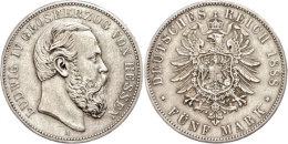 5 Mark, 1888, Ludwig IV., Ss-vz., Katalog: J. 69 Ss-vz5 Mark, 1888, Ludwig IV., Very Fine To Extremly Fine.,... - Otros & Sin Clasificación